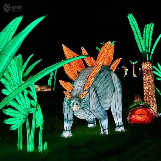 Outdoor Waterproof Spinosaurus Dinosaur Lantern Realistic Lighting for Zoo & Night Tour Attractions