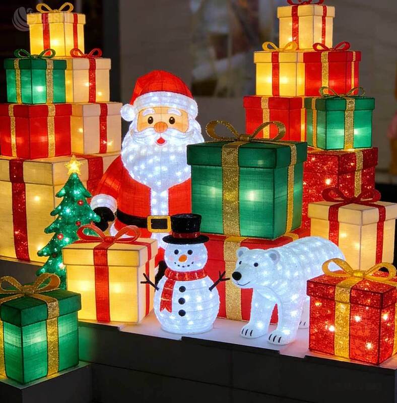 Outdoor Custom Christmas Tree Sculpture LED Light Display for Holiday Events & Party Decoration