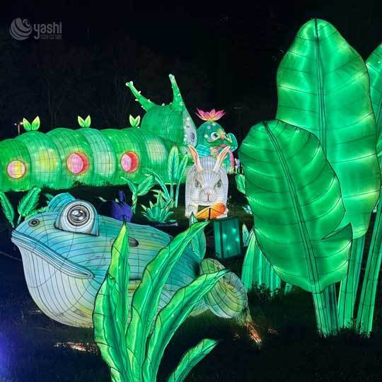 Custom Festival Lighting Animal Sculpture Lantern Eagle LED Light for Outdoor Zoo Park Decoration