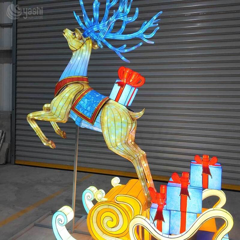 Custom Large LED Teddy Bear Christmas Lantern Sculpture for Zoo Theme Party Decorations