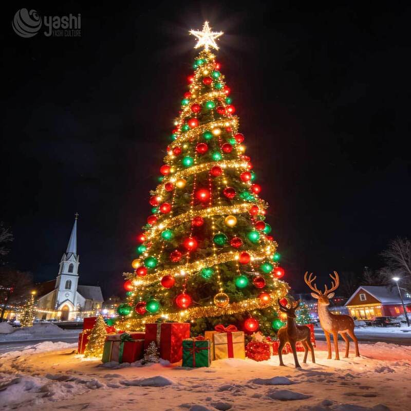 Custom Giant Walk-through LED Christmas Tree Light Sculpture, Large Commercial Tunnel Xmas Tree with Decorative Lights for Theme Park