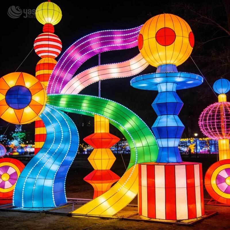 Walk Through Fairy Tale Castle LED Light Sculpture, Custom Outdoor Festival Lantern Castle for Light Festival Exhibition