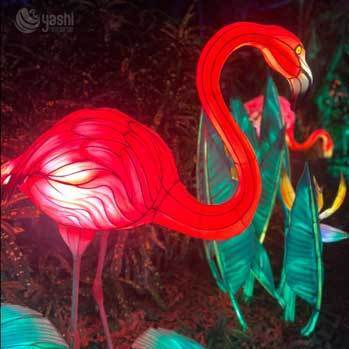 Custom Winged Fantasy Deer LED Lantern, Mythical Creature Light Sculpture for Christmas & Theme Park Night Show