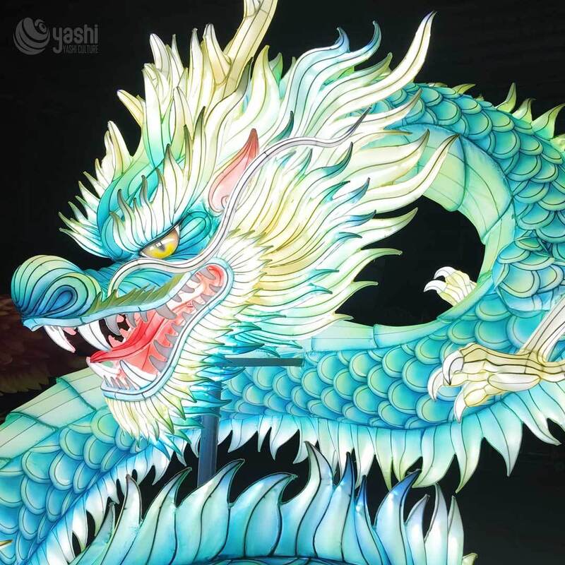 Custom Chinese Dragon LED Lantern, Traditional Mythical Dragon Light Sculpture for Cultural Festival Night Show