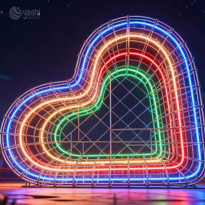 Giant 3D Christmas Ball Arch LED Motif Light, Commercial Grade Outdoor Holiday Decoration for Mall Park Event