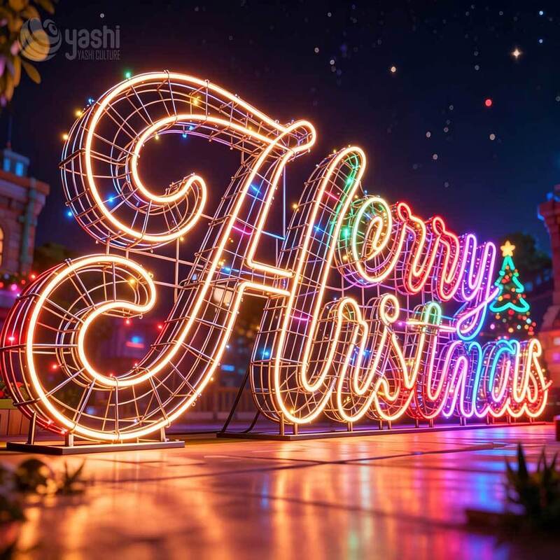 Double Layer Star LED Motif Light, Custom Outdoor Wireframe Star Light Sculpture for Christmas Light Festival
