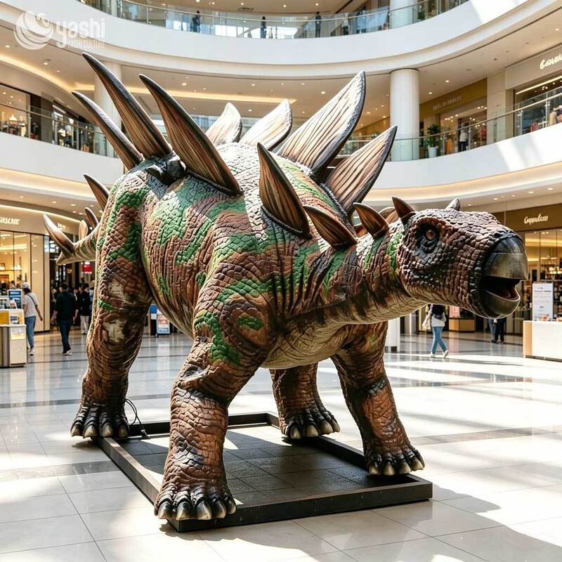 Life Size Animatronic Ouranosaurus Dinosaur Simulation Model for Outdoor Theme Park Zoo Museum Garden Decoration