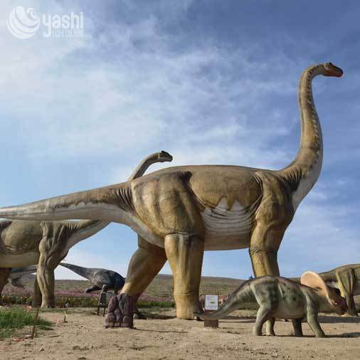 Life Size Animatronic Ouranosaurus Dinosaur Simulation Model for Outdoor Theme Park Zoo Museum Garden Decoration