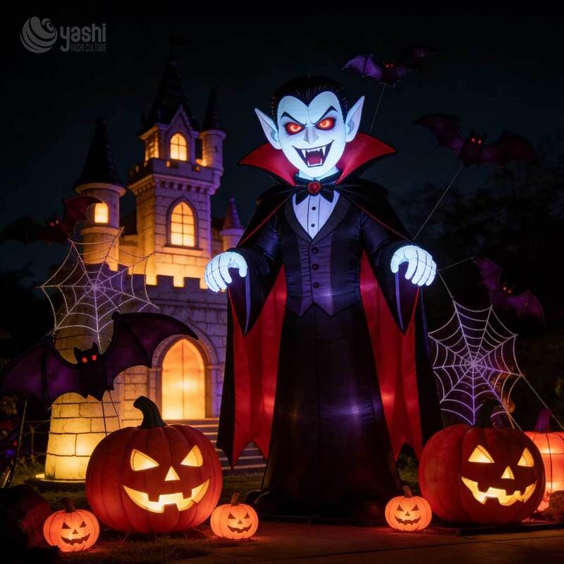 Custom Witch Halloween Arch Lantern, Large LED Spooky Tree Gate Light Sculpture with Pumpkin, Bat & Spider Decor
