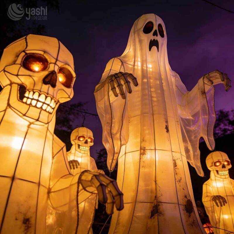 Custom Frankenstein Monster Halloween Lantern Set, Large LED Scientist Character Light Sculpture with Pumpkin Decor