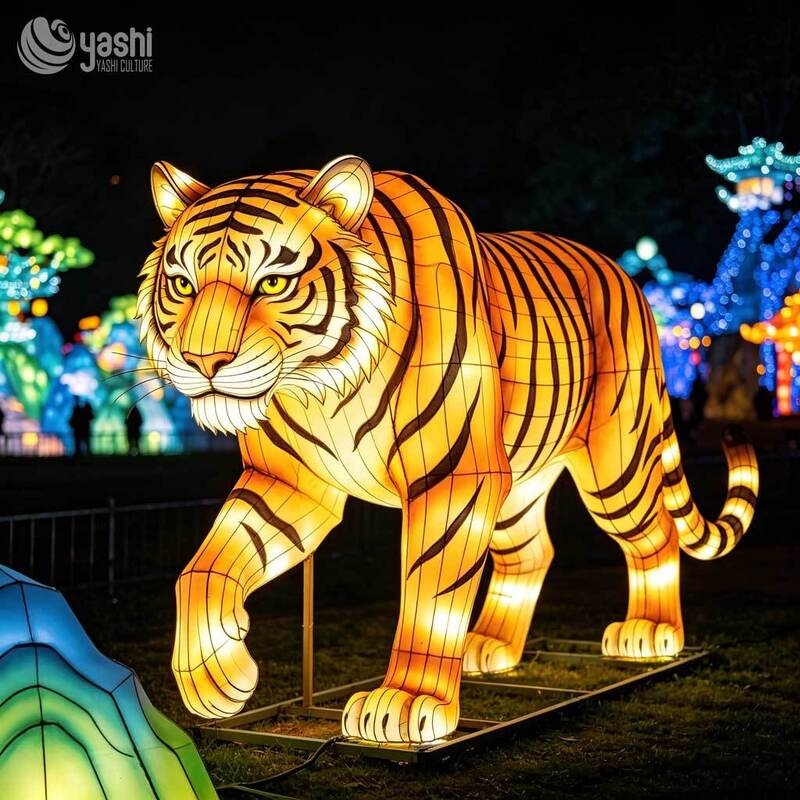 Hipopotamus Komersial Raksasa Lampu Lampu LED, Taman Hewan Luar Ruangan Pesta Hewan Pemasangan Lampu