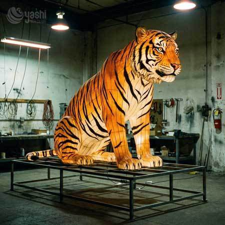 Linterna LED de animales de jirafa gigante personalizada, instalación de luz al aire libre con tema de vida silvestre de safari