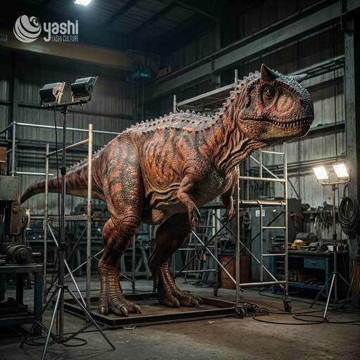 Custom Life Size Animatronic Carnotaurus Dinosaur Model Realistic Mechanical Dinosaur Statue for Theme Park Zoo Exhibition
