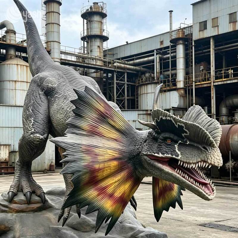 Animatroniczny Parasaurolophus Statuetka dinozaura w naturalnym rozmiarze wodoodporny zewnętrzny model dinozaura dla Dino Dekoracja parku rozrywki