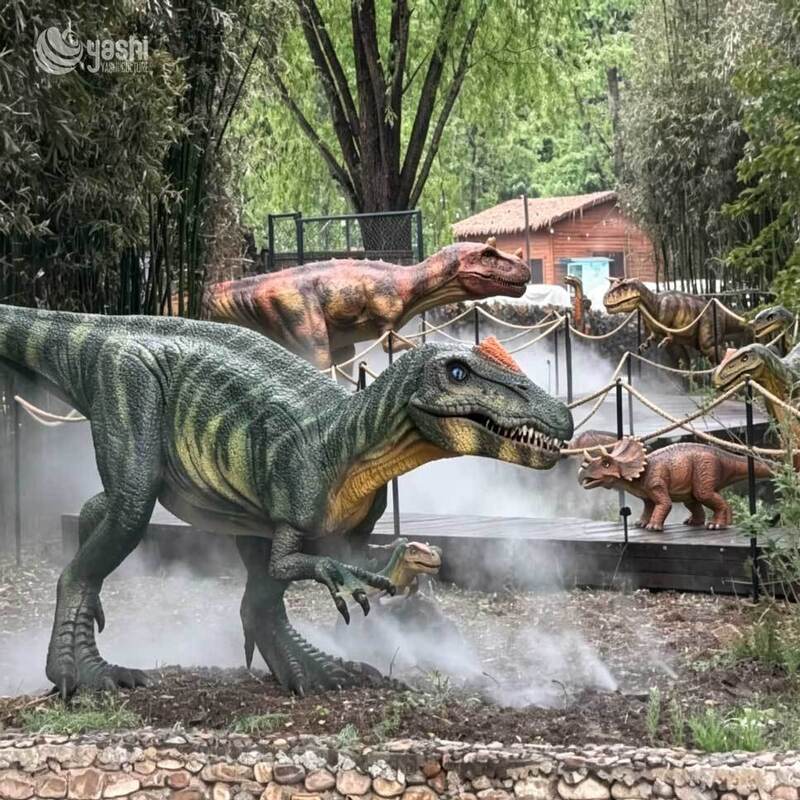 Animatroniczny Parasaurolophus Statuetka dinozaura w naturalnym rozmiarze wodoodporny zewnętrzny model dinozaura dla Dino Dekoracja parku rozrywki
