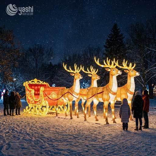 Custom Giant LED Snowman Lantern with Santa Hat, Outdoor Large Christmas Snowman Light Sculpture for Shopping Mall Plaza, Support Customization