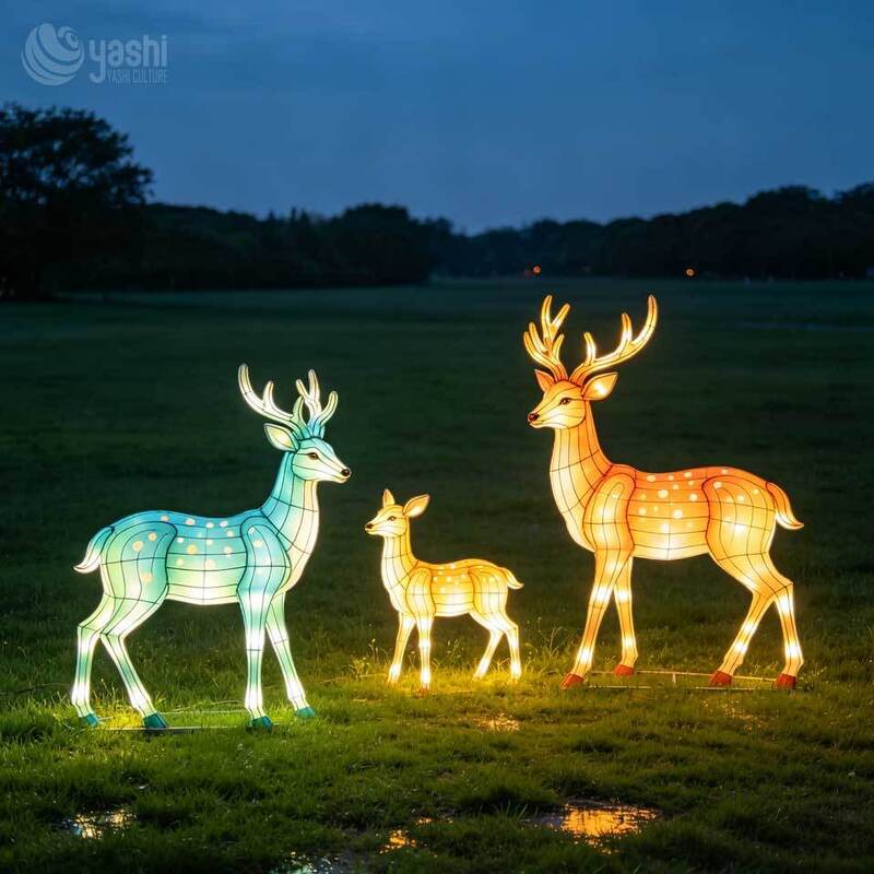 Waterproof Glowing Frog Lotus Leaf LED Animal Sculpture Lantern Outdoor Landscape Decor for Mall Garden Park Light Festival