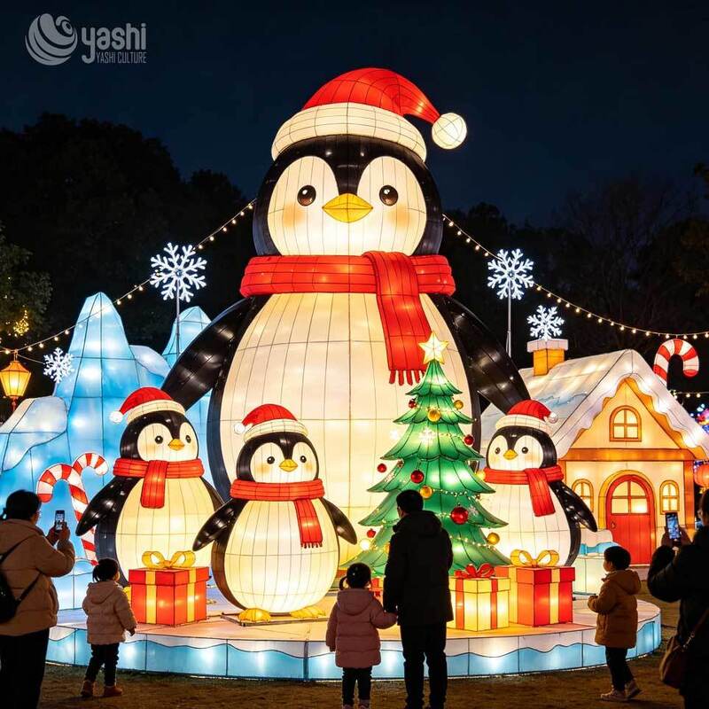 Custom LED Gingerbread House Pumpkin Lantern Set, Outdoor Halloween & Christmas Mixed Theme Light Sculpture with Ghost, Deer & Snowman, Support Customization