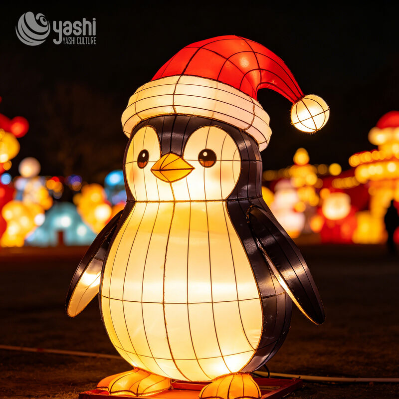 Custom LED Teddy Bear & Rabbit Lantern Set, Outdoor Christmas Animal Light Sculpture with Christmas Tree, Support Customization