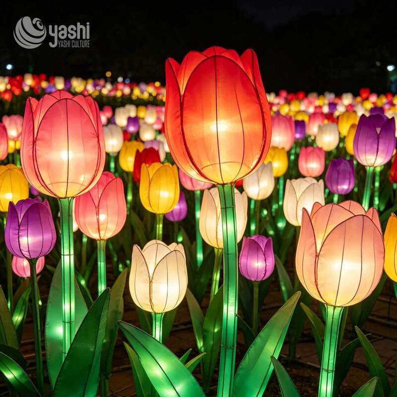 Custom Giant Floating Lotus LED Lantern with Dragonfly Decor, String‑dot Water Lily Light Sculpture for Lake Festival