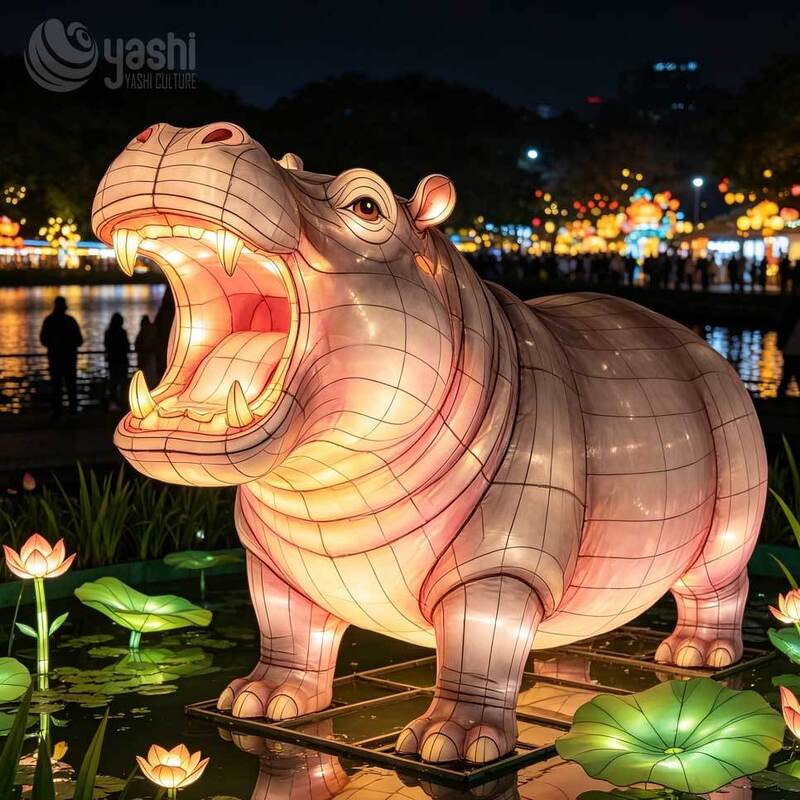 Reusachtige LED Olifant Lantaarn Sculptuur, Buiten Dieren Licht Installatie voor Dierentuin, Park & Culturele Festival Evenementen