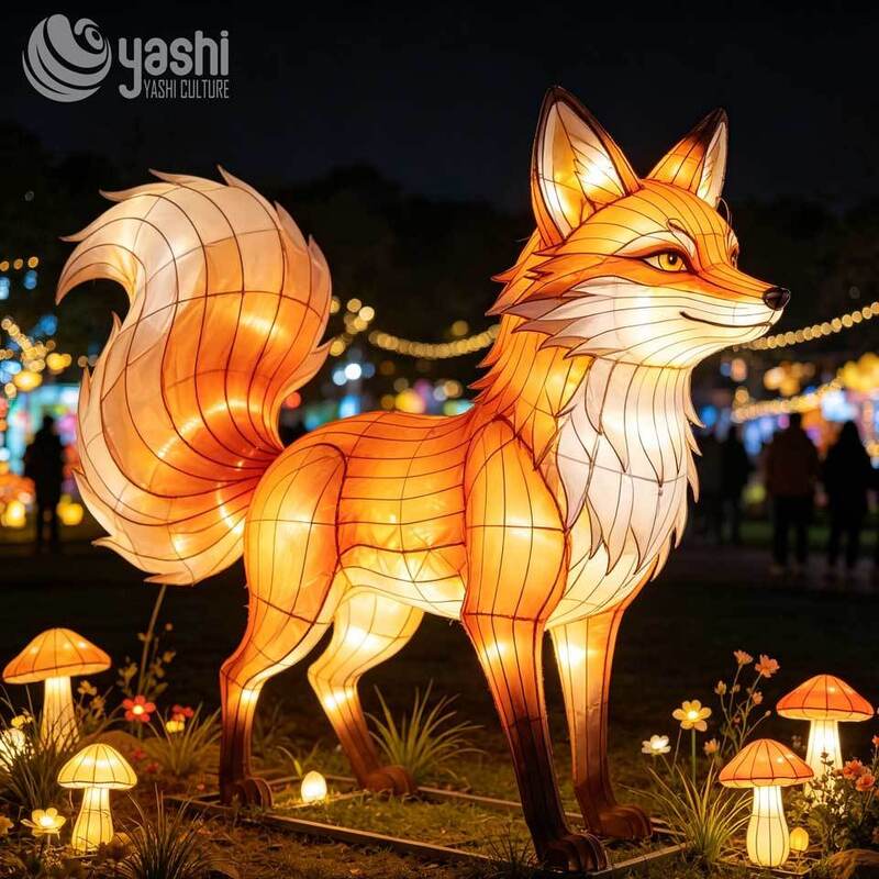 Reusachtige LED Olifant Lantaarn Sculptuur, Buiten Dieren Licht Installatie voor Dierentuin, Park & Culturele Festival Evenementen