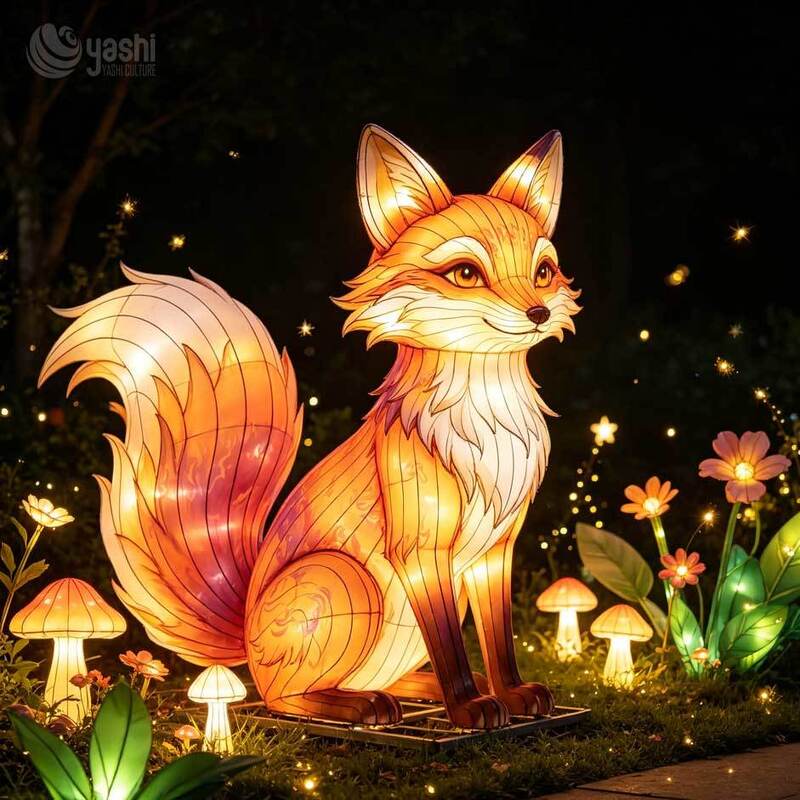 Raccoon Forest Scene Festival Lantern Animal Lantern Christmas Decoration New Year Decoration Lighting Engineering Design