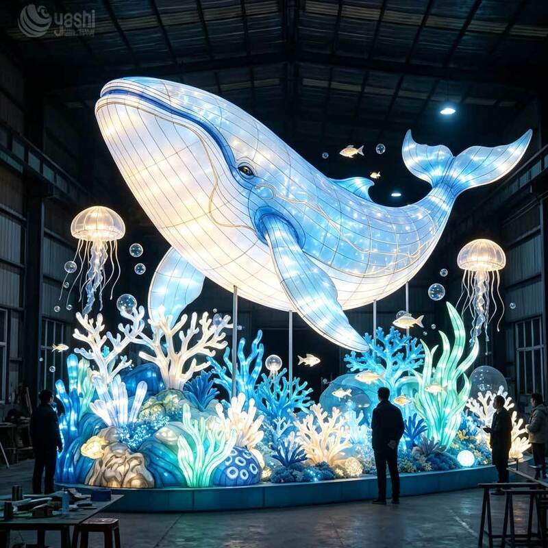 Polar Bear Arctic Scene Festival Lantern Animal Lantern Christmas Decoration New Year Decoration Lighting Engineering Design