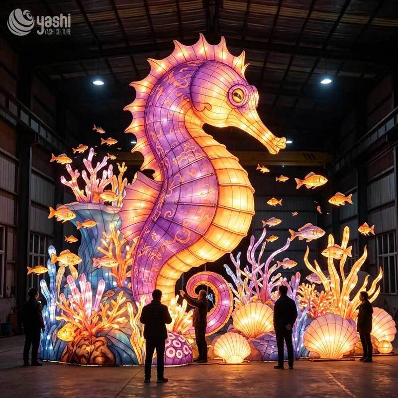 Polar Bear Arctic Scene Festival Lantern Animal Lantern Christmas Decoration New Year Decoration Lighting Engineering Design