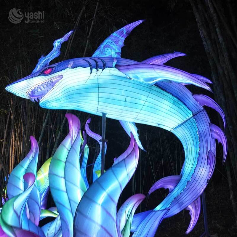 Giant Shark Festival Lantern Sculpture Festival Lantern Festival Decoration for Aquariums Zoos and Theme Parks