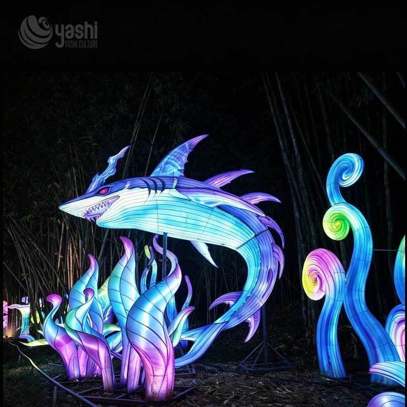Giant Shark Festival Lantern Sculpture Festival Lantern Festival Decoration for Aquariums Zoos and Theme Parks