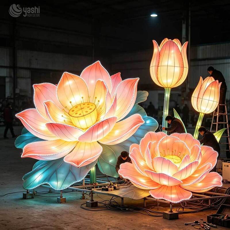 Enchanted Floral Butterfly Arch Lantern Custom Immersive Glowing Forest Entrance Light Installation