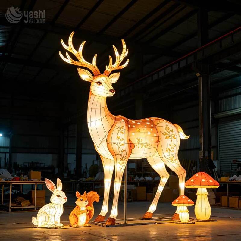 Custom Zigong Panda Animal Festival Lantern, Outdoor LED Silk Light Sculpture for Park Scenic Spot Night Tour Festival Decoration