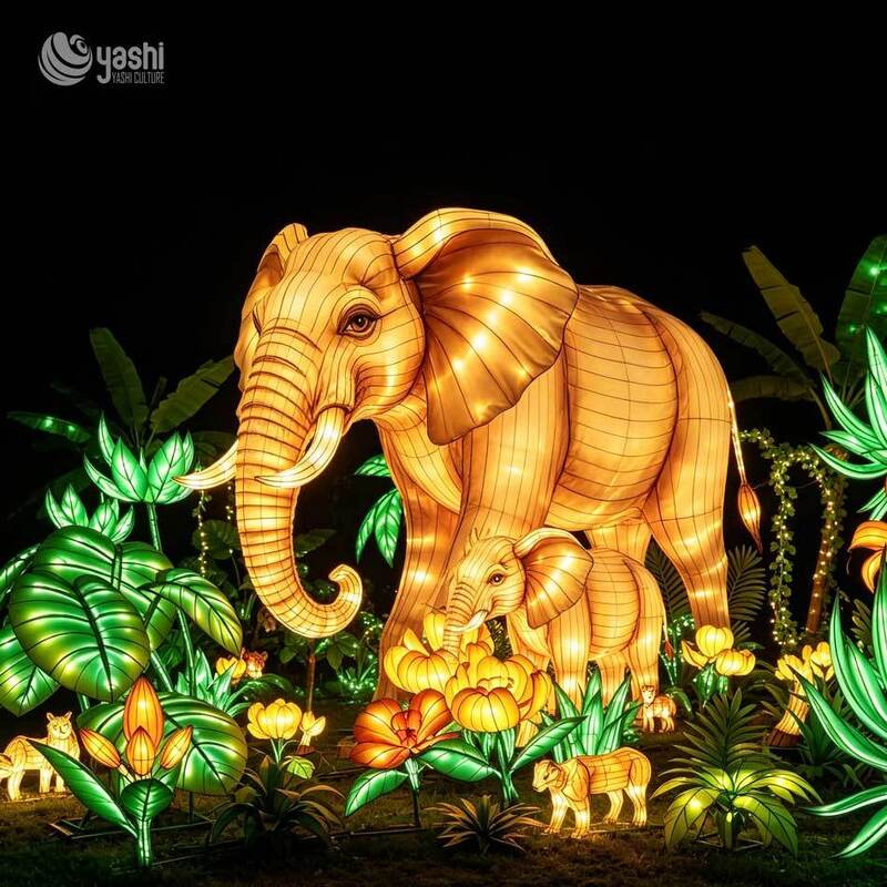 Custom Zigong Panda Animal Festival Lantern, Outdoor LED Silk Light Sculpture for Park Scenic Spot Night Tour Festival Decoration
