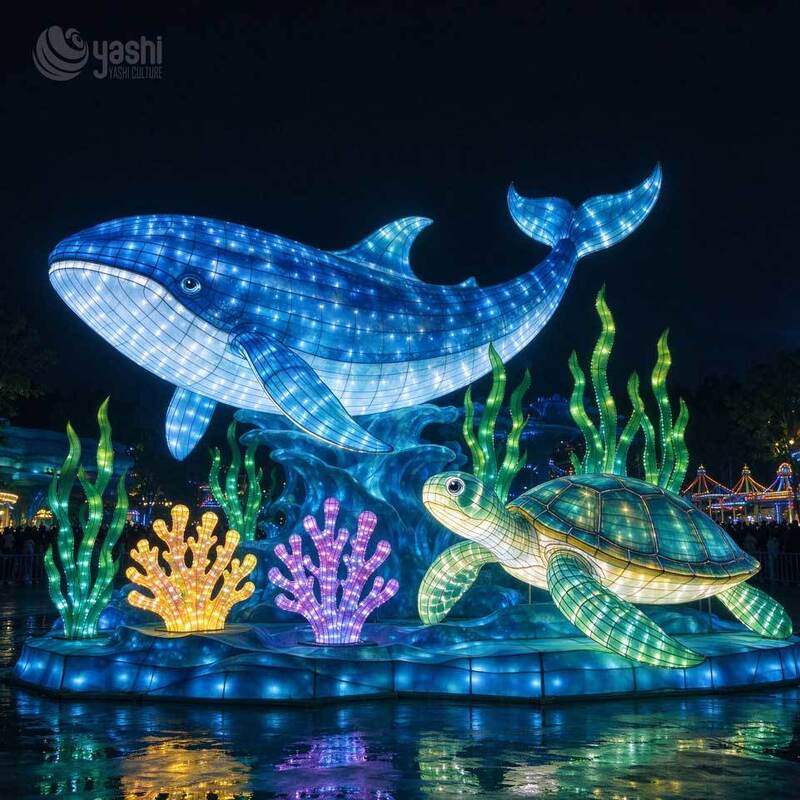 Custom Forest Animal Festival Lantern Sculpture Outdoor Theme Park Zoo Night Light Show Decoration