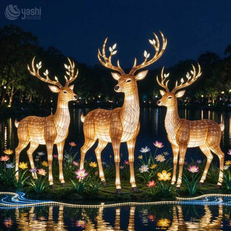 Custom Cheetah Festival Lantern Sculpture, Waterproof LED Animal Light for Zoo and Theme Park Night Exhibition
