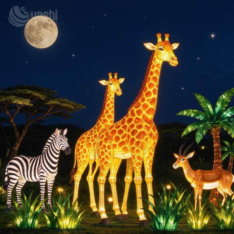 Custom Polar Bear Family Festival Lantern Set, Waterproof LED Arctic Animal Light Sculpture for Zoo and Theme Park Night Exhibition