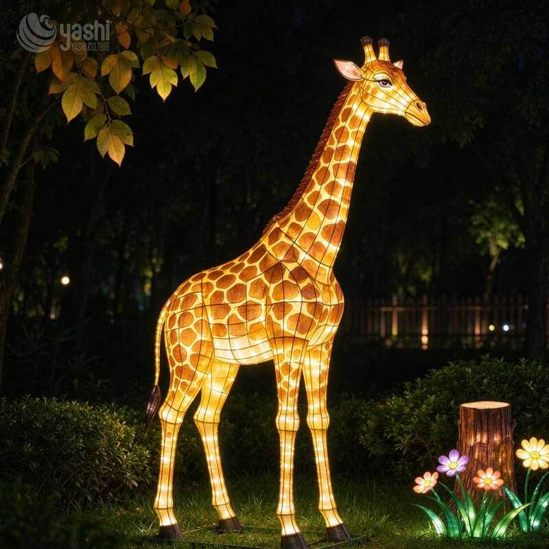 Custom Chinese Zodiac Goat Festival Lantern, Waterproof LED Animal Light Sculpture for Zoo and Theme Park New Year Night Exhibition