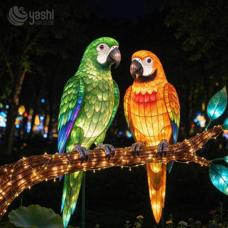 Custom African Savannah Wildlife Festival Lantern Set, Waterproof LED Giraffe Zebra Antelope Light Sculpture for Night Exhibition Lighting in Zoo and Theme Park