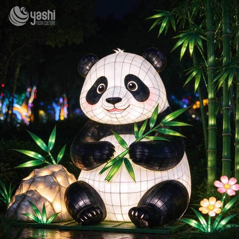 Custom Tiger Festival Lantern, Large LED Animal Light Sculpture, Outdoor Holiday Lighting Decor for Zoo and Theme Park Night Show