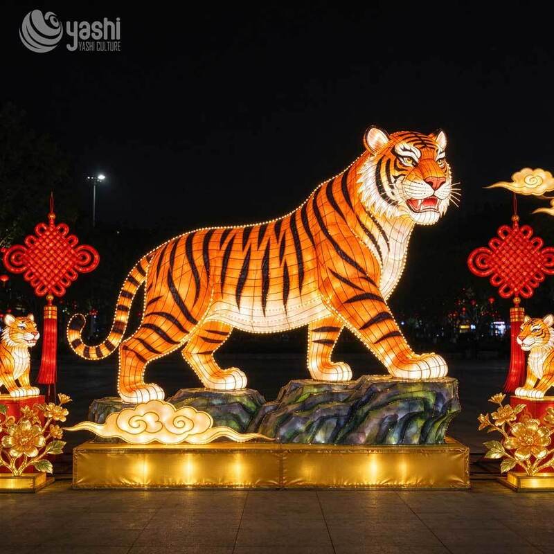 Custom Lion Festival Lantern, Large LED Animal Light Sculpture, Outdoor Waterproof Lighting Decor for Zoo Theme Park Night Exhibition