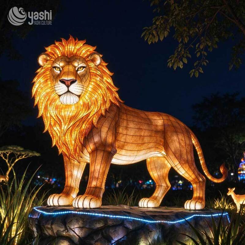 Custom Underwater Ocean Theme Lantern Set, Marine Animal LED Light Sculpture, Outdoor Waterproof Lighting for Aquarium Theme Park Night Exhibition