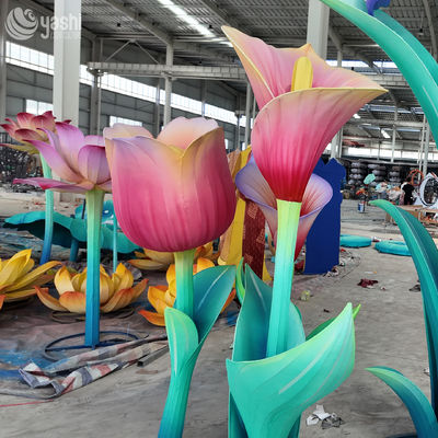 Outdoor Garden Floral Zigong Lantern for Traditional Chinese Festivals