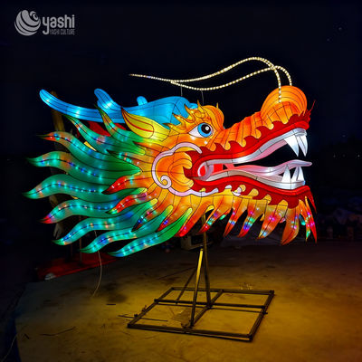 Traditional Chinese Dragon Head Lantern for Festival and Outdoor Decoration