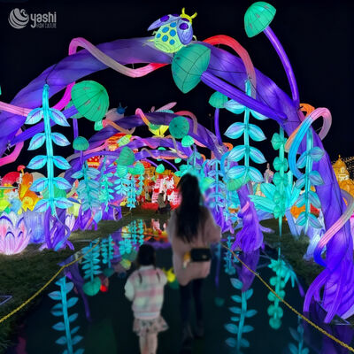 Large Outdoor Event Tunnel Lantern - Decorative Archway for Zoo and Park Entrances