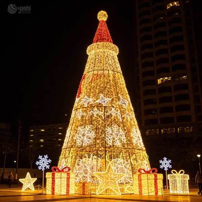 Custom Large 3D LED Christmas Tree Lights for Outdoor Holiday Park Decoration